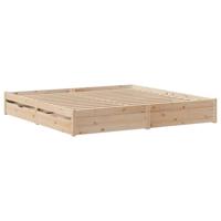 Bedframe zonder matras massief grenenhout 200x200 cm - thumbnail