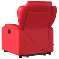 Sta-op-massagestoel verstelbaar kunstleer rood - thumbnail