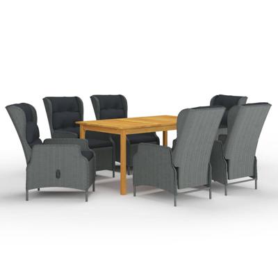 7-delige Tuinset lichtgrijs