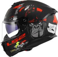 LS2 integraalhelm "ff808 stream ii angry monkey" helmet ff808 st.ii an.monk.xs bl./red matt - thumbnail