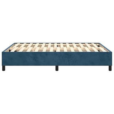 Boxspringframe fluweel donkerblauw 140x200 cm Boxspringframe fluweel donkerblauw 140x200 cm