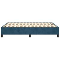 Boxspringframe fluweel donkerblauw 140x200 cm - thumbnail