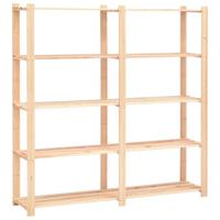 Opbergrek 5-laags 170x38x170 cm massief grenenhout 500 kg - thumbnail
