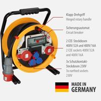 Brennenstuhl Kabelhaspel Brobusta 380 Cee 25M H07Rn-F5G4.0 3X230V, 2Xcee 400V 1X16A + 1X32A, Fi - 1319250 - thumbnail