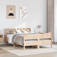 Bedframe met hoofdbord massief grenenhout 120x200 cm - thumbnail
