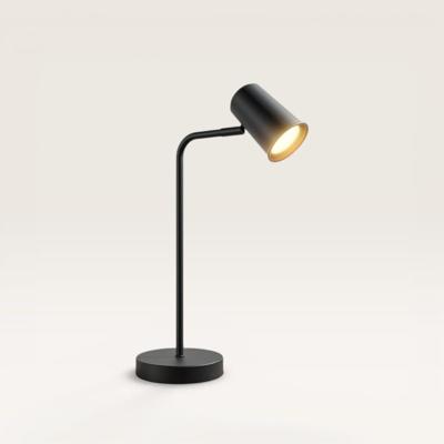 Riga - LED Tafellamp - 4 Watt 345 lumen - 2700K Warm wit- Kantelbaar en Draaibaar - Ingebouwde snoerdimmer - Bureaulamp - GU10 - IP20 voor binnen - Zwart
