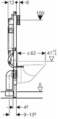 Geberit Duofix wc-element met Sigma UP320 inbouwreservoir 12cm voor luchtzuivering met afvoerlucht