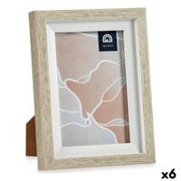 Fotolijsten Gift Decor Wit Beige Glas Kristal polyestyreen Plastic (6 Stuks) - thumbnail