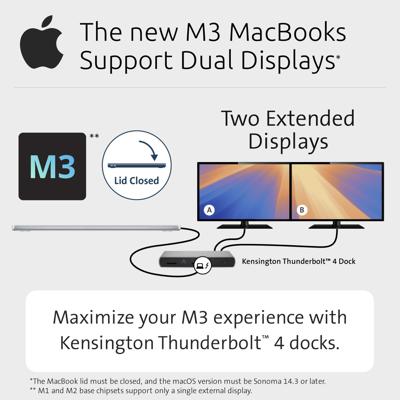 Kensington SD5760T ThunderboltTM 4 Dual 4K Docking Station met 96W Power Delivery - thumbnail