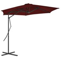 Parasol met stalen paal 300x230 cm bordeauxrood - thumbnail