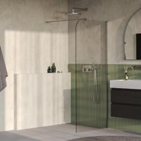 BRAUER Orion inloopdouche helder glas 100x200 incl. glascoating Geborsteld RVS PVD - thumbnail