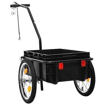 VidaXL Fietstrailer/trekwagen 155x60x83 cm staal blauw