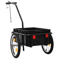 VidaXL Fietstrailer/trekwagen 155x60x83 cm staal blauw - thumbnail
