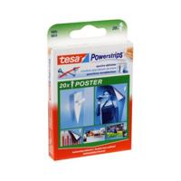 tesa POWERSTRIPS® Poster Dubbelzijdig plakband Wit Inhoud: 20 stuk(s) - thumbnail