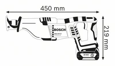 Bosch Blauw gsa 18 v-li solo | zonder accu's en lader | in l-boxx - 060164j007