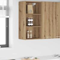 Hangkast Riga Artisan Eiken 40 x 29,5 x 80 cm Bewerkt hout - thumbnail