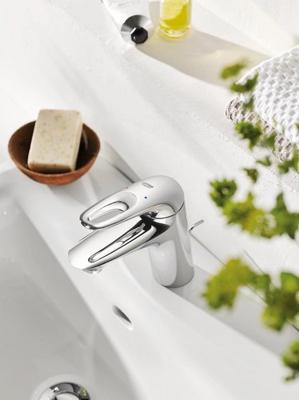 GROHE Eurostyle New waterbesparendes wastefelkraan M size met waste chroom 23564003 - thumbnail