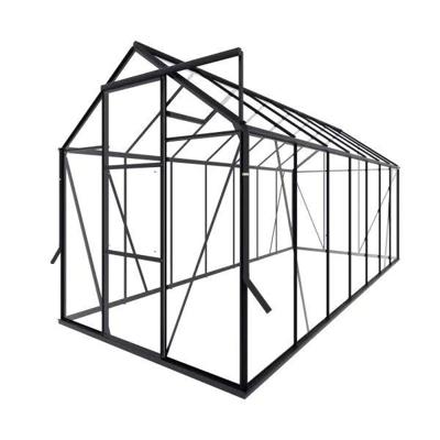 Royal Well | Kate V Full Options Tuinkas | Veiligheidsglas 3 mm | Zwart