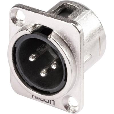 HICON XLR mounting plug 3-pin HI-X3DM