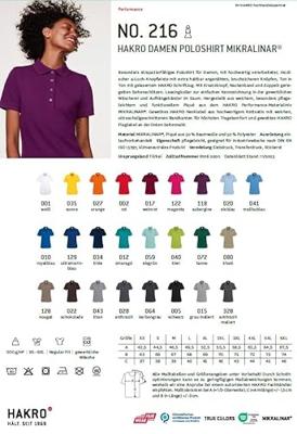 Hakro 216 Women's polo shirt MIKRALINAR® - Burgundy - L