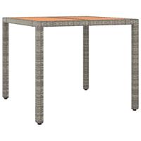5-delige Tuinset met kussens poly rattan grijs - thumbnail