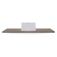 Looox Wood collection bath shelf 88cm met houder mat wit eiken mat wit wbshelf88mw - thumbnail