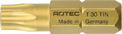Rotec PRO Insertbit T 8 L=25mm C 6,3 TIN - 10 stuks - 8062008 Rotec PRO Insertbit T 8 L=25mm C 6,3 TIN - 10 stuks - 8062008