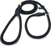 IDC Retriever Leash with Training Collar, 12 mm x 2 m, Fluorescent Black - thumbnail