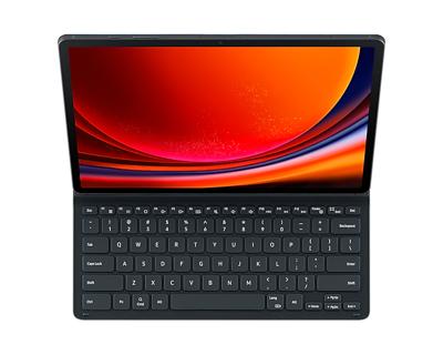 Samsung Galaxy Tab S9 FE+ / S9+ Book Cover Toetsenbord Slank, Tablet Protector Case, Dun en Lichtgewicht Ontwerp, Magnetische Achterkant, PC-achtige Ervaring, Draadloos Toetsenbord Delen,