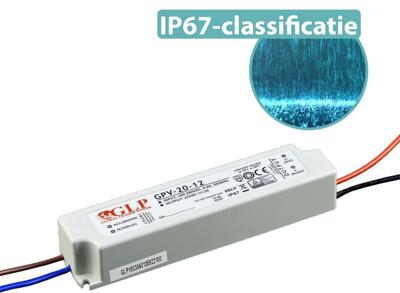 GLP - LED voedingsadapter - 12V 24W 2A - geschikt voor 12V LED-verlichting - IP67 waterdicht
