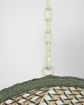 Kave Home Hangstoel met standaard 'Cira' kleur Groen/Beige
