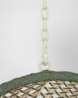 Kave Home Hangstoel met standaard 'Cira' kleur Groen/Beige - thumbnail