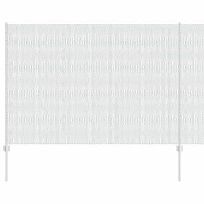 VidaXL Hek met paal zilver 1,5 x 25 m staal