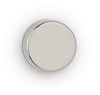 MAUL neodymium schijfmagneet, ft 12 x 3 mm, trekkracht 2,5 kg, zilver, blister van 10 stuks - thumbnail