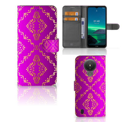 Wallet Case Nokia 1.4 Barok Roze Wallet Case Nokia 1.4 Barok Roze