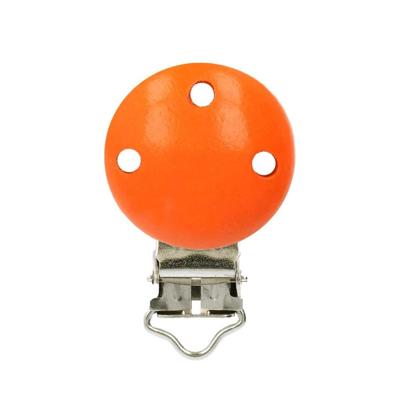 Speenclip hout oranje