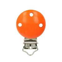 Speenclip hout oranje - thumbnail