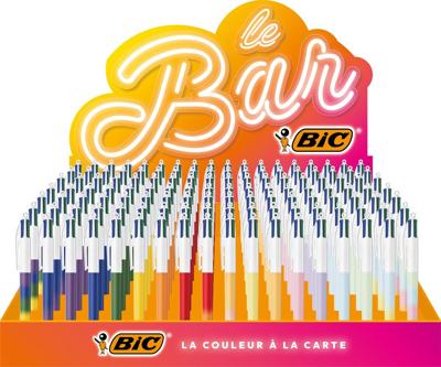 BIC Colours BAR 4-kleurenbalpen, geassorteerde kleuren, navulling van 216 stuks
