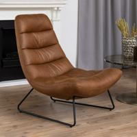 Sohome Fauteuil 'Otis' Eco-leder, kleur Bruin - thumbnail