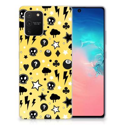 Silicone Back Case Samsung Galaxy S10 Lite Punk Geel Silicone Back Case Samsung Galaxy S10 Lite Punk Geel