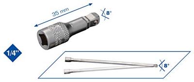 Brilliant Tools BT020903 BT020903 Dopsleutelverlenging Aandrijving 1/4 (6.3 mm) 36 mm 1 stuk(s) Brilliant Tools BT020903 BT020903 Dopsleutelverlenging Aandrijving 1/4 (6.3 mm) 36 mm 1 stuk(s)
