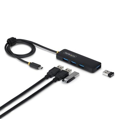 Hub USB Startech H5C4A-USB-HUB-2 Zwart Hub USB Startech H5C4A-USB-HUB-2 Zwart