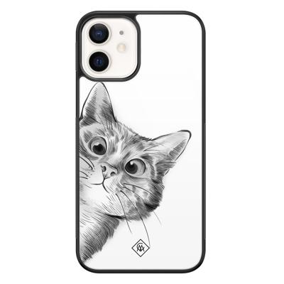 iPhone 12 glazen hardcase - Peekaboo