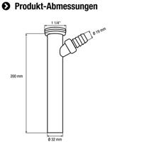 Cornat Afvoerbuis+Aftap 5/4X200Mm Ch - TEC318504 - thumbnail