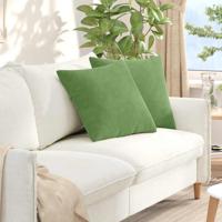 VidaXL Sofa kussens 2 stuks lichtgroen 50 x 50 cm cordstof - thumbnail