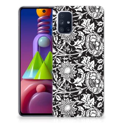 Samsung Galaxy M51 | TPU Case | Black Flowers Samsung Galaxy M51 | TPU Case | Black Flowers