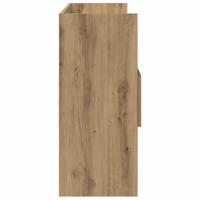 Dressoir 105x30x70 cm bewerkt hout artisanaal eikenkleurig - thumbnail