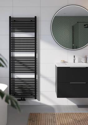 Saqu Cole handdoekradiator 1072W 60x180cm mat zwart Saqu Cole handdoekradiator 1072W 60x180cm mat zwart