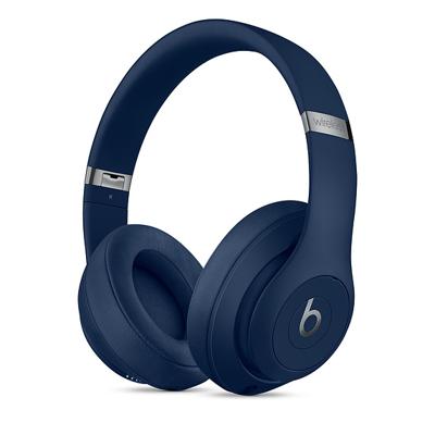 Beats Studio3 Over Ear koptelefoon Bluetooth, Kabel Stereo Blauw Noise Cancelling Vouwbaar, Volumeregeling