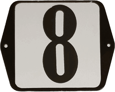 Huisnummer naambordje standaard 15x12 cm nummer 8 - Warentuin mix Huisnummer naambordje standaard 15x12 cm nummer 8 - Warentuin mix